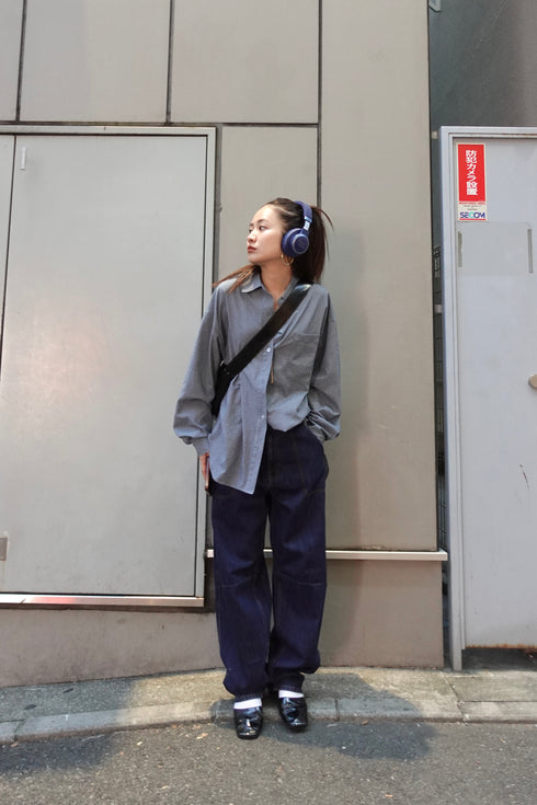 刺繍カーブデニム